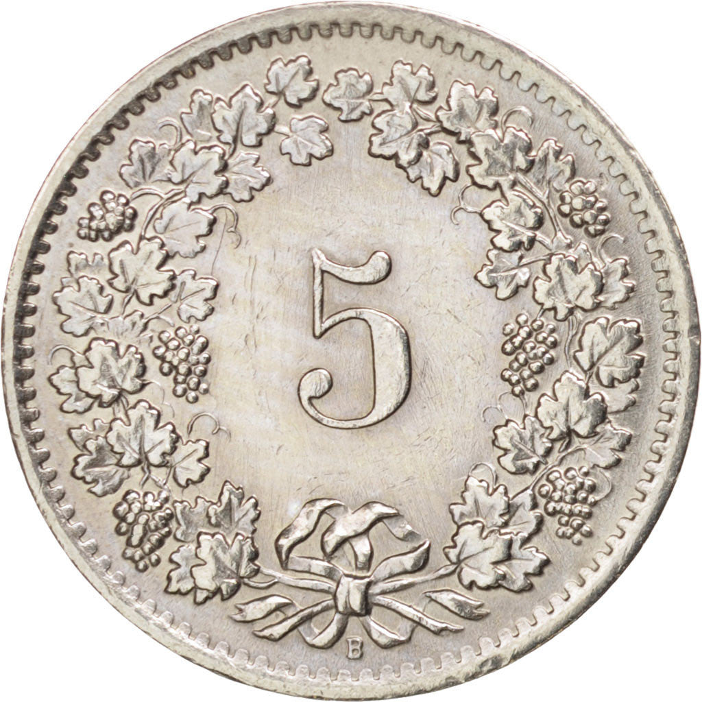 Suisse, Confédération Helvétique, 5 Rappen 1965 B, KM 26