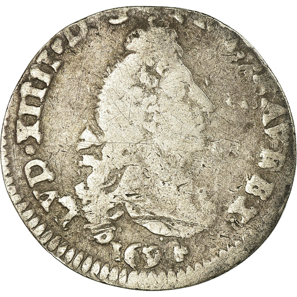 Coin, France, Louis XIV, 4 Sols aux 2 L, 1694, Tours, VF(20-25), KM 281.5