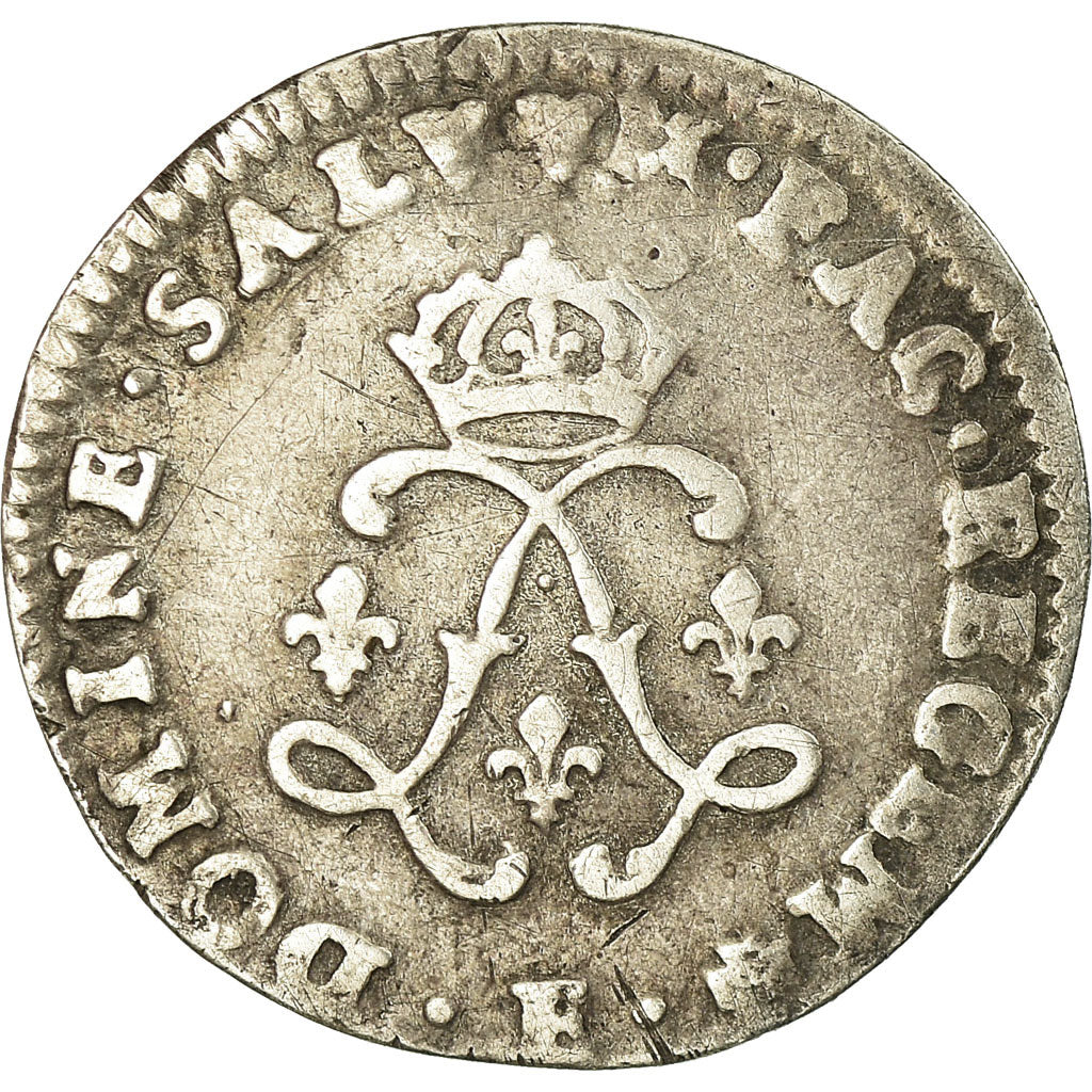 Coin, France, Louis XIV, 4 Sols aux 2 L, 1694, Tours, VF(20-25), KM 281.5