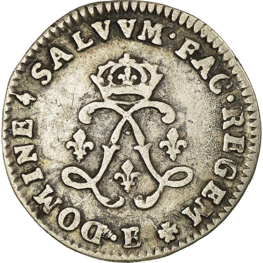 Coin, France, Louis XIV, 4 Sols aux 2 L, 1694, Tours, VF(30-35), KM 281.5