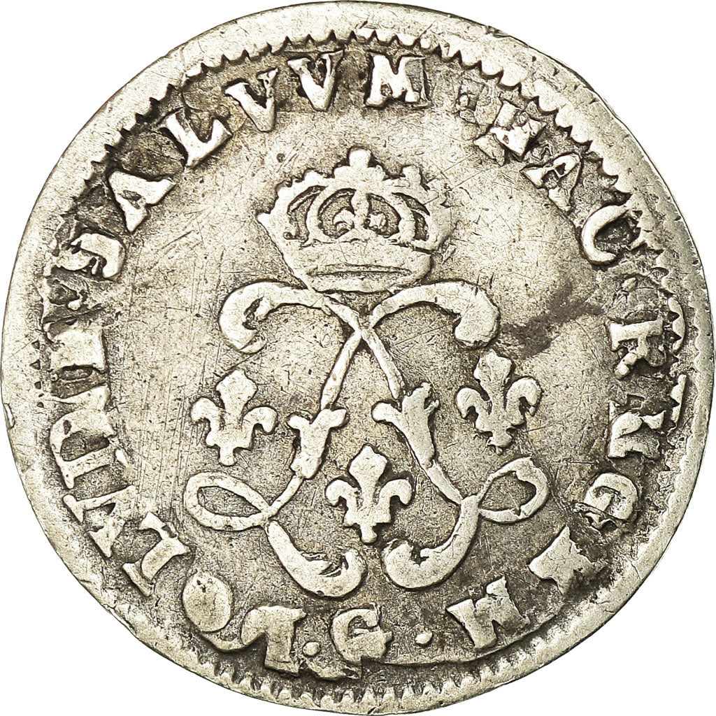 Coin, France, Louis XIV, 4 Sols aux 2 L, 1692, Poitiers, VF(20-25), Gadoury:106