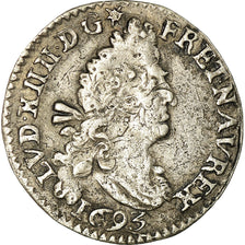 Coin, France, Louis XIV, 4 Sols aux 2 L, 1693, La Rochelle,VF(30-35),Gadoury:106