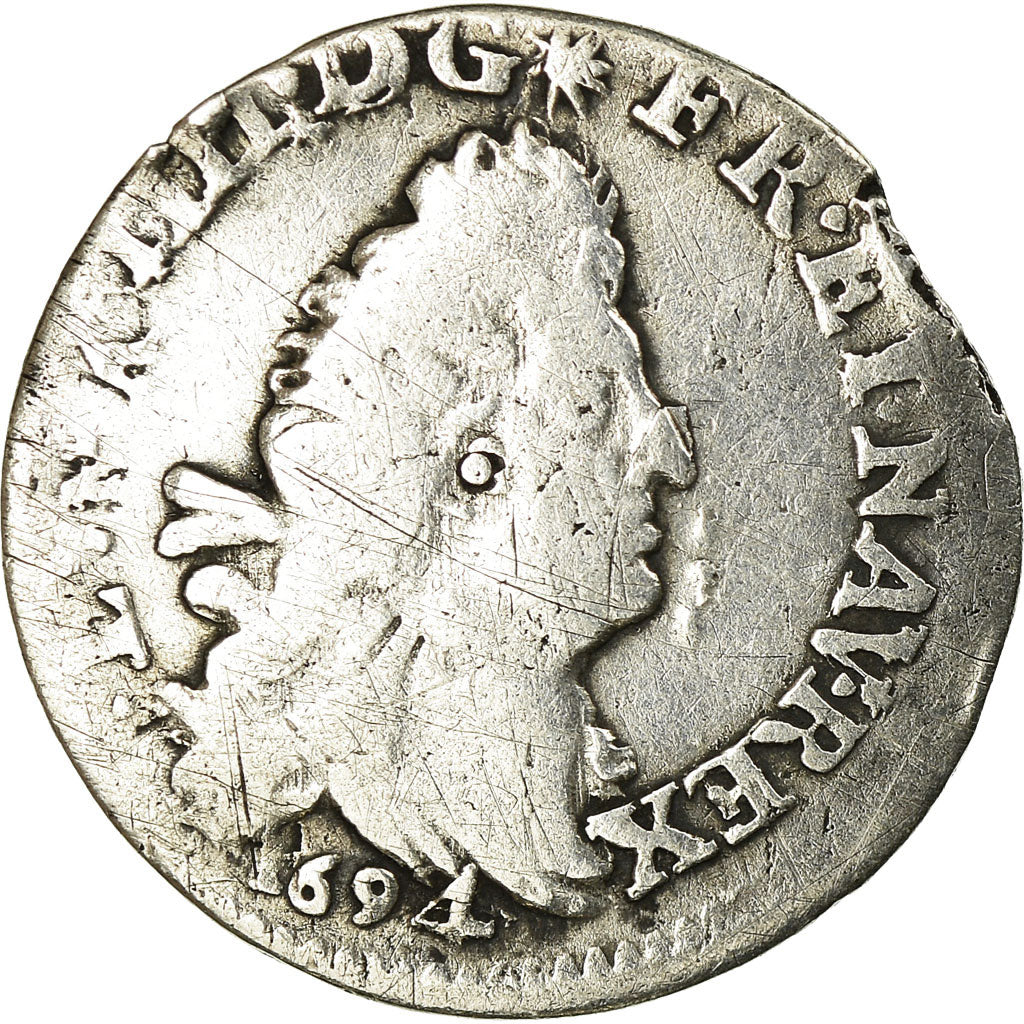 Münze, Frankreich, Louis XIV, 4 Sols aux 2 L,1694, Lille, SGE+