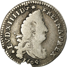 Coin, France, Louis XIV, 4 Sols aux 2 L, 1694, Toulouse, F(12-15), KM 281.9