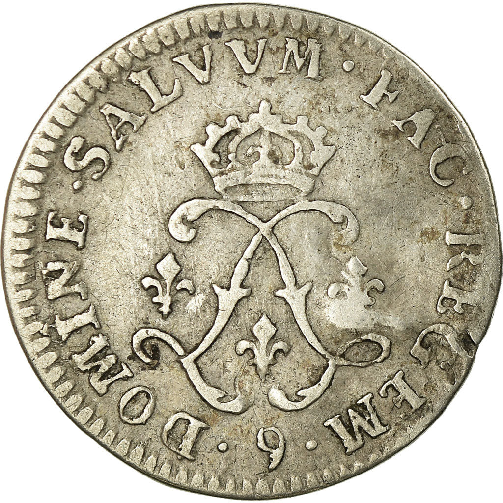 Coin, France, Louis XIV, 4 Sols aux 2 L, 1694, Rennes, VF(20-25), KM 281.20