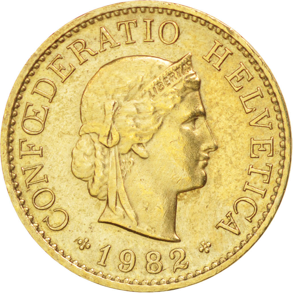 Coin, Switzerland, 5 Rappen, 1982, Bern, AU(55-58), Aluminum-Bronze, KM:26c