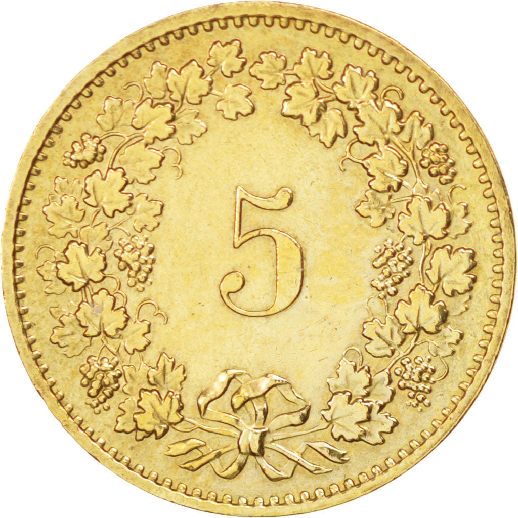 Coin, Switzerland, 5 Rappen, 1982, Bern, AU(55-58), Aluminum-Bronze, KM:26c