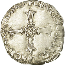Moneta, Francia, Henri IV, 1/8 Ecu, 1607, Nantes, MB+, Argento, Sombart:4688