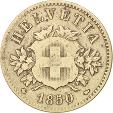 Coin, Switzerland, 20 Rappen, 1850, Strasbourg, VF(30-35), Billon, KM:7