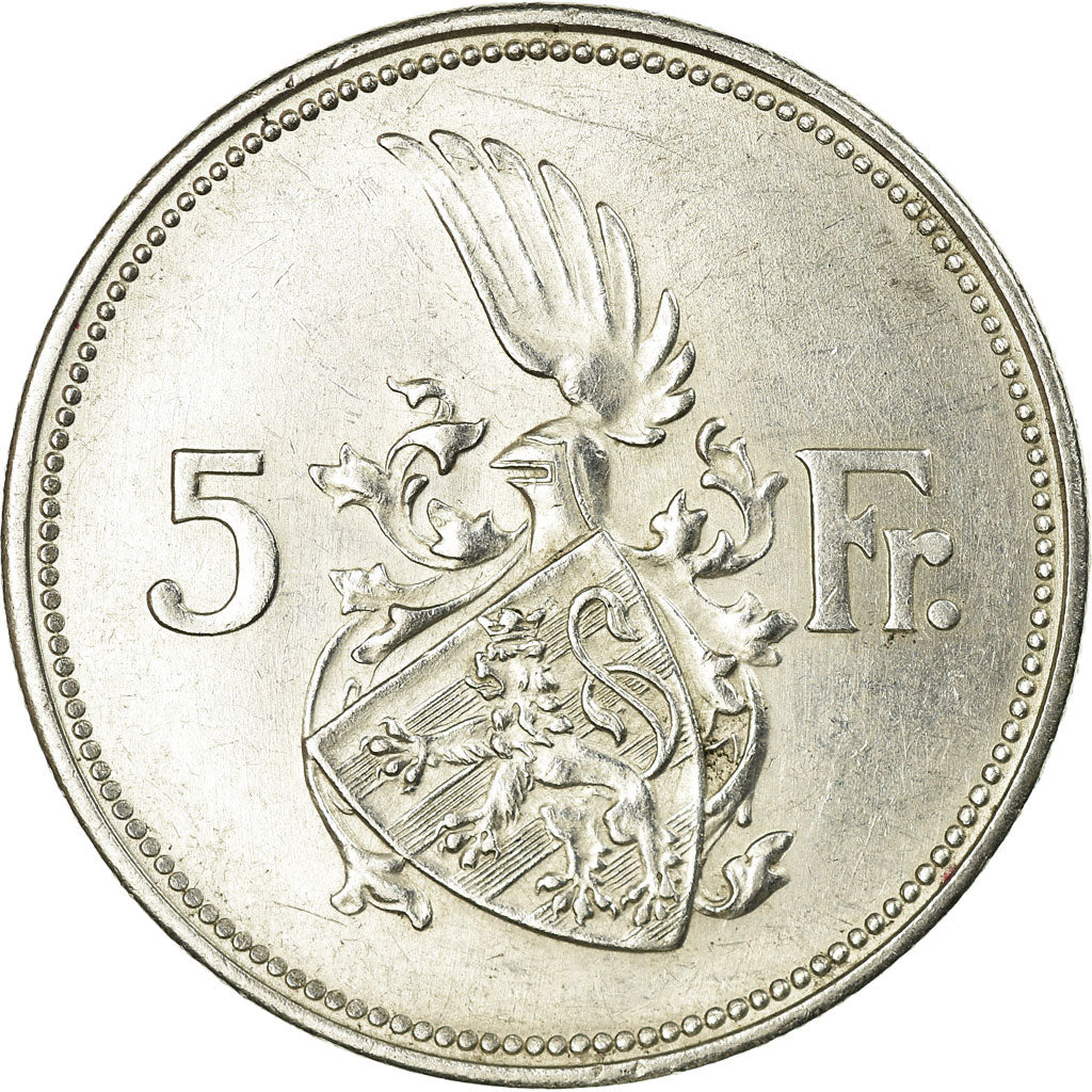 Coin, Luxembourg, Charlotte, 5 Francs, 1929, AU(50-53), Silver, KM:38