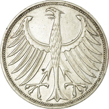 Coin, GERMANY - FEDERAL REPUBLIC, 5 Mark, 1966, Stuttgart, AU(50-53), Silver