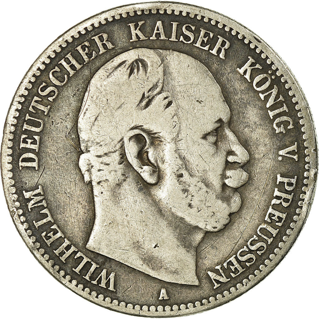 Coin, German States, PRUSSIA, Wilhelm I, 2 Mark, 1876, Berlin, VF(20-25)