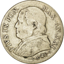 Coin, ITALIAN STATES, PAPAL STATES, Pius IX, Lira, 1867, Rome, VF(20-25)