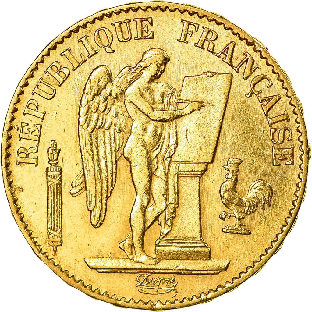 Moneta, Francia, Génie, 20 Francs, 1876, Paris, BB+, Oro, KM:825, Gadoury:1063