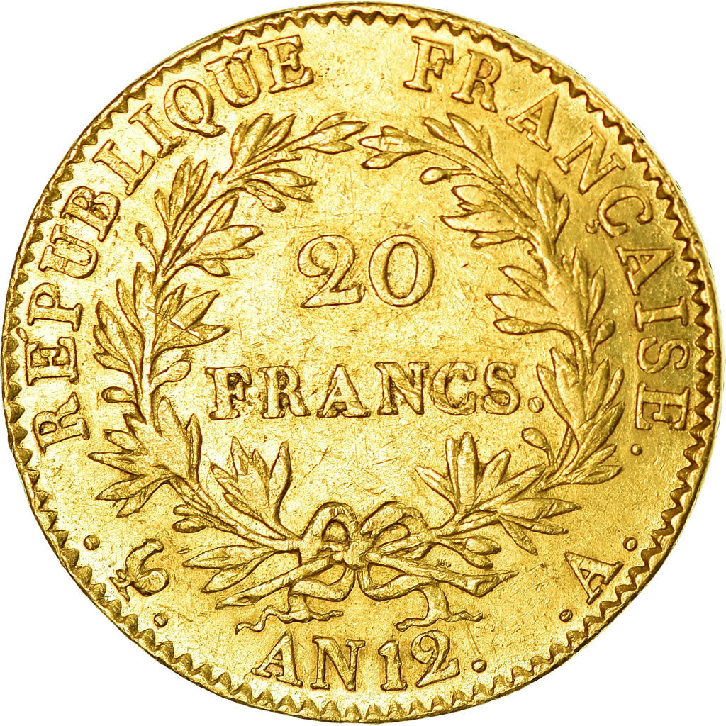 Coin, France, Napoléon I, 20 Francs, An 12, Paris, EF(40-45), Gold, KM:651