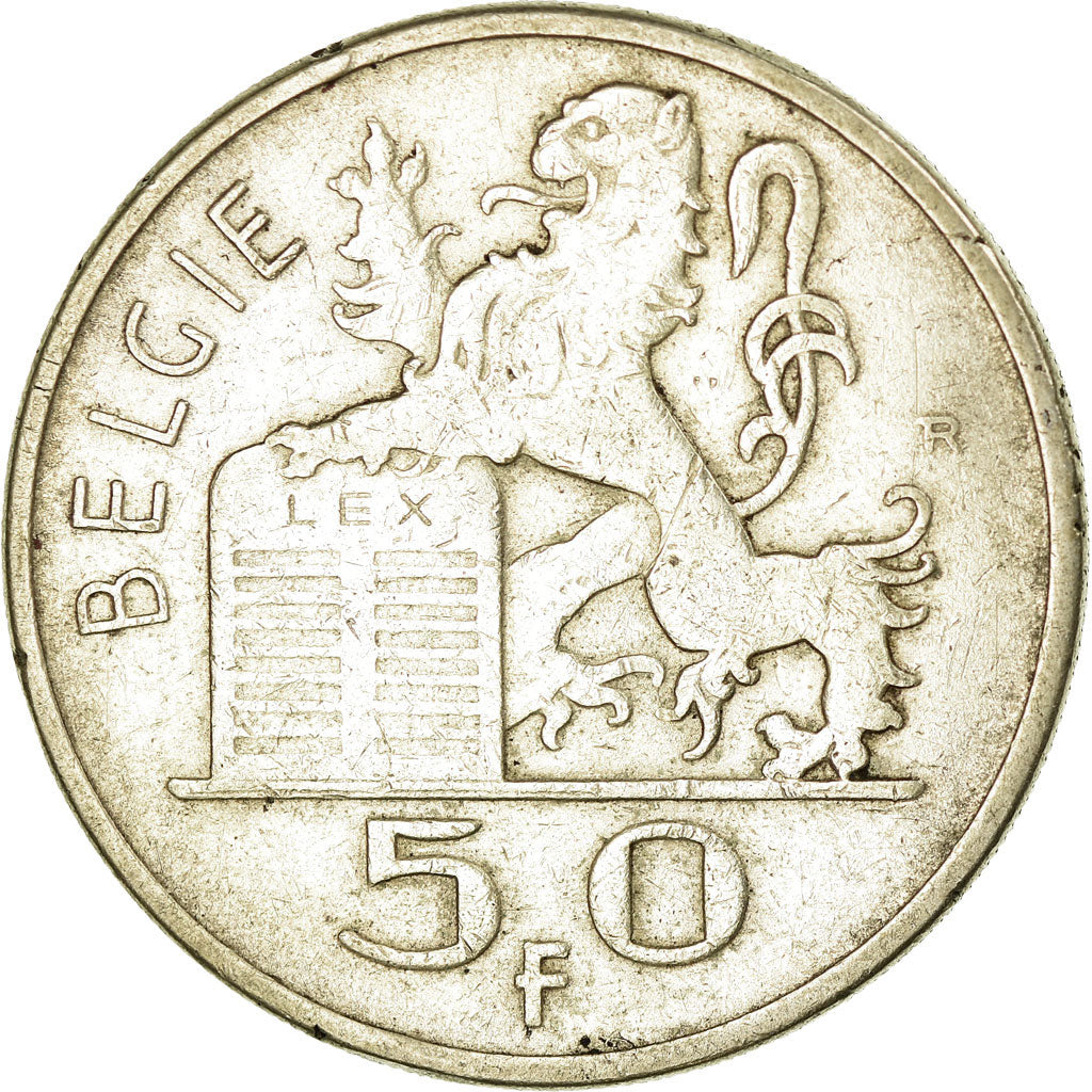 Coin, Belgium, 50 Francs, 50 Frank, 1950, EF(40-45), Silver, KM:137