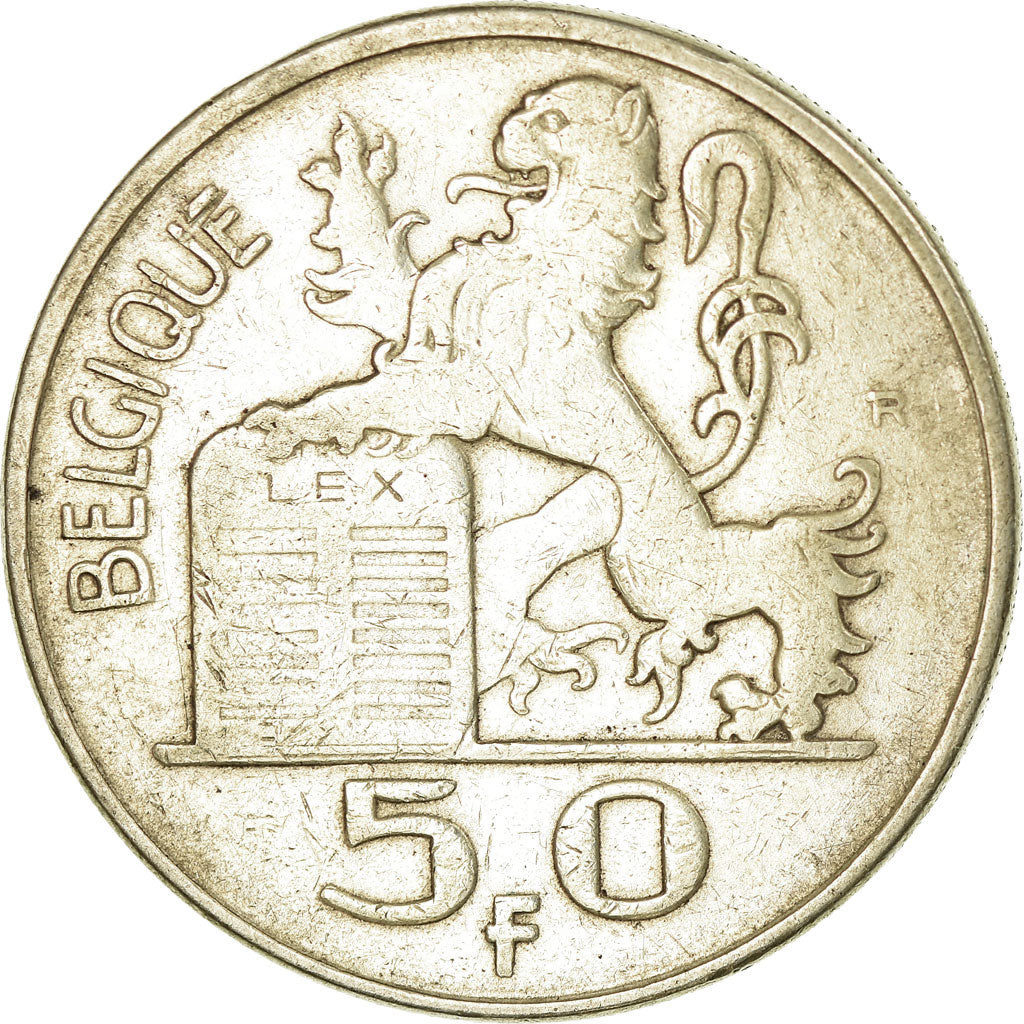Moneta, Belgio, 50 Francs, 50 Frank, 1949, BB, Argento, KM:136.1