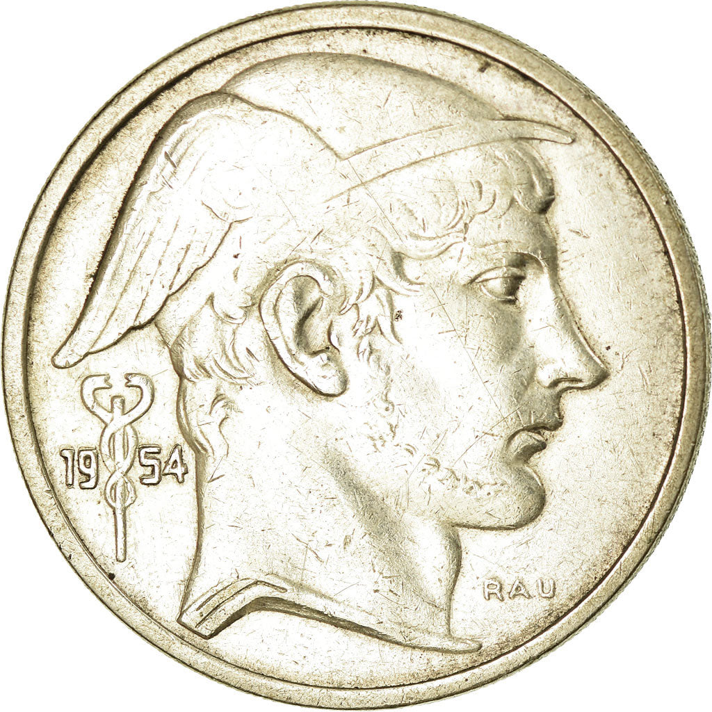 Coin, Belgium, 50 Francs, 50 Frank, 1954, EF(40-45), Silver, KM:137