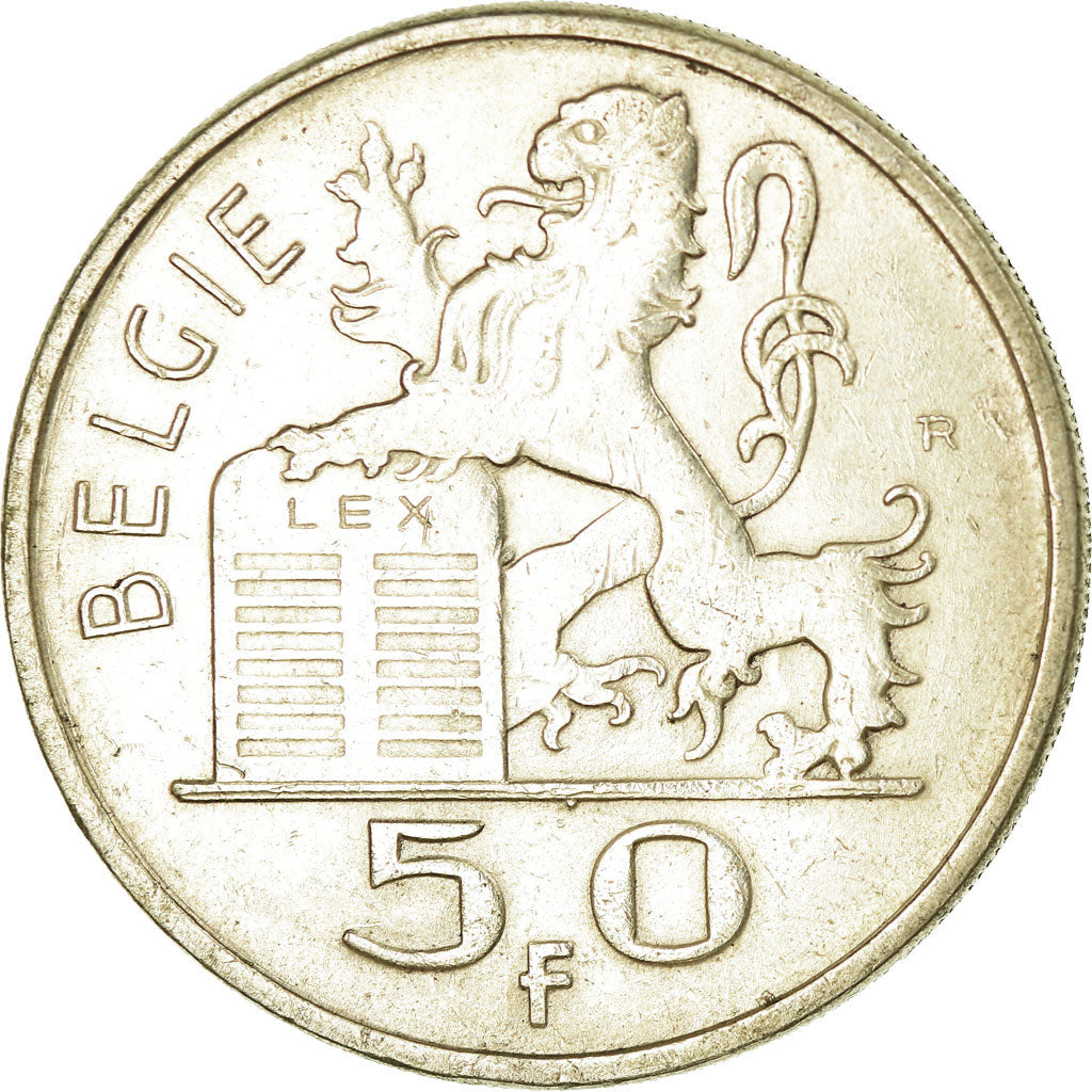 Coin, Belgium, 50 Francs, 50 Frank, 1954, EF(40-45), Silver, KM:137