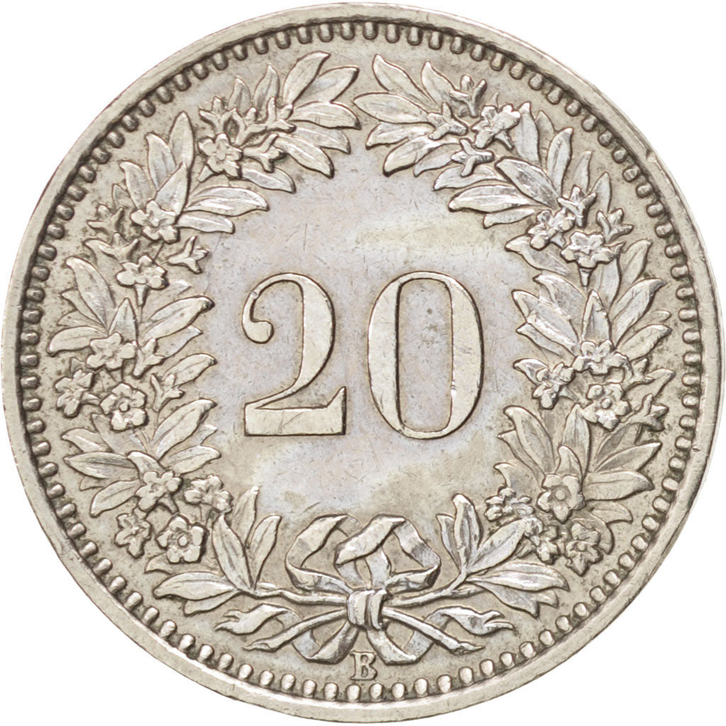 Munten, Zwitserland, 20 Rappen, 1959, Bern, ZF+, Copper-nickel, KM:29a