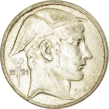 Coin, Belgium, 50 Francs, 50 Frank, 1951, EF(40-45), Silver, KM:137