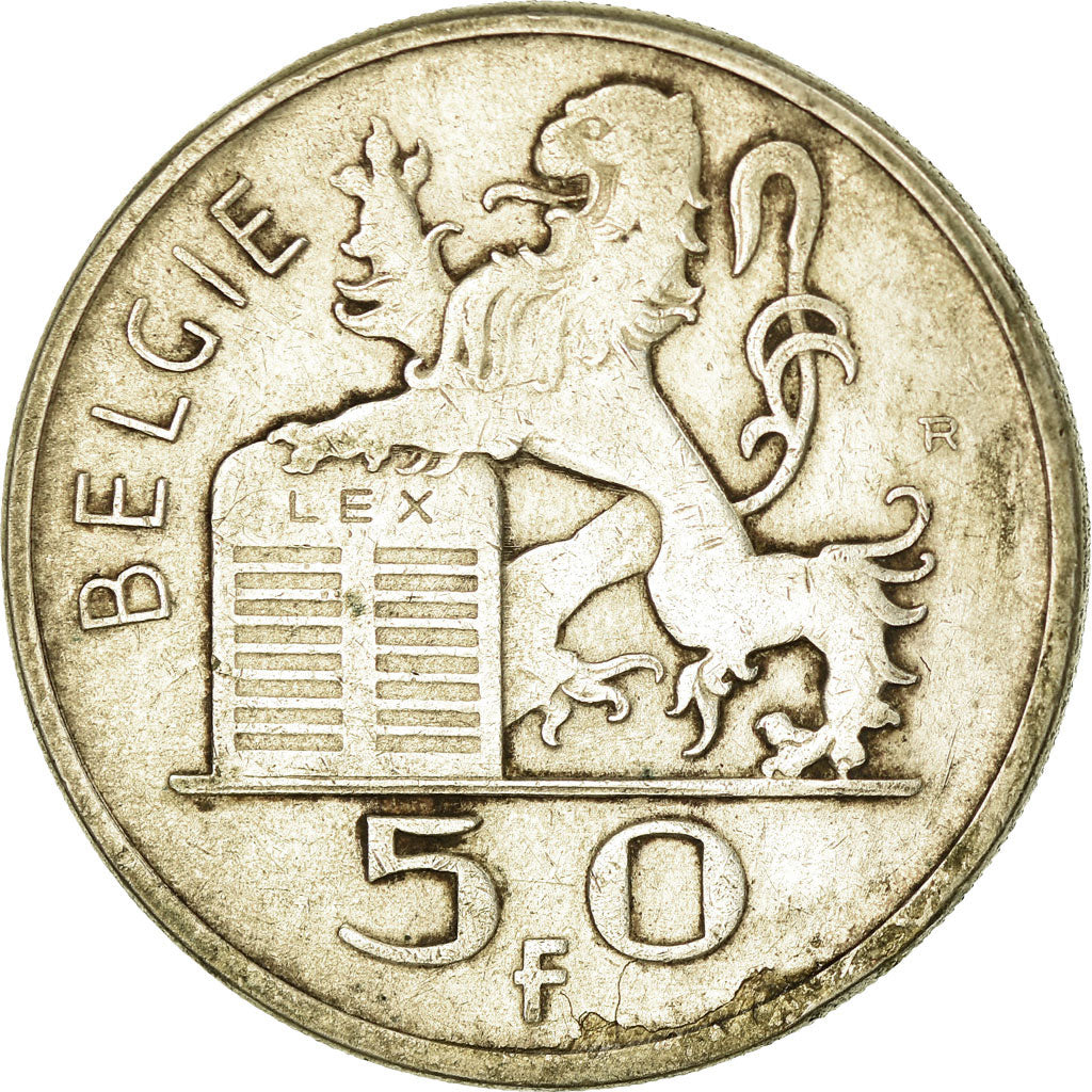 Coin, Belgium, 50 Francs, 50 Frank, 1951, EF(40-45), Silver, KM:137
