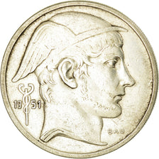 Coin, Belgium, 50 Francs, 50 Frank, 1951, EF(40-45), Silver, KM:136.1