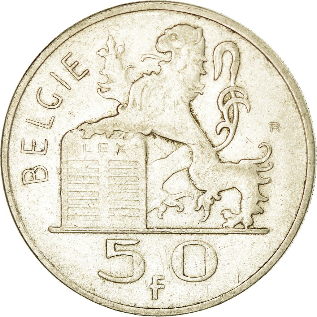 Coin, Belgium, 50 Francs, 50 Frank, 1948, EF(40-45), Silver, KM:137