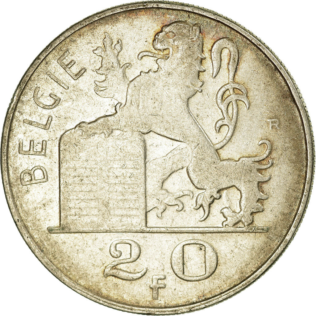 Coin, Belgium, 20 Francs, 20 Frank, 1951, EF(40-45), Silver, KM:141.1