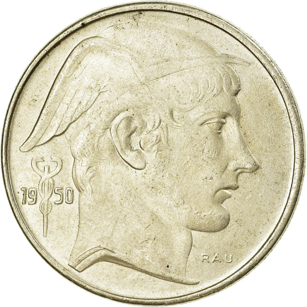 Coin, Belgium, 20 Francs, 20 Frank, 1950, AU(50-53), Silver, KM:140.1