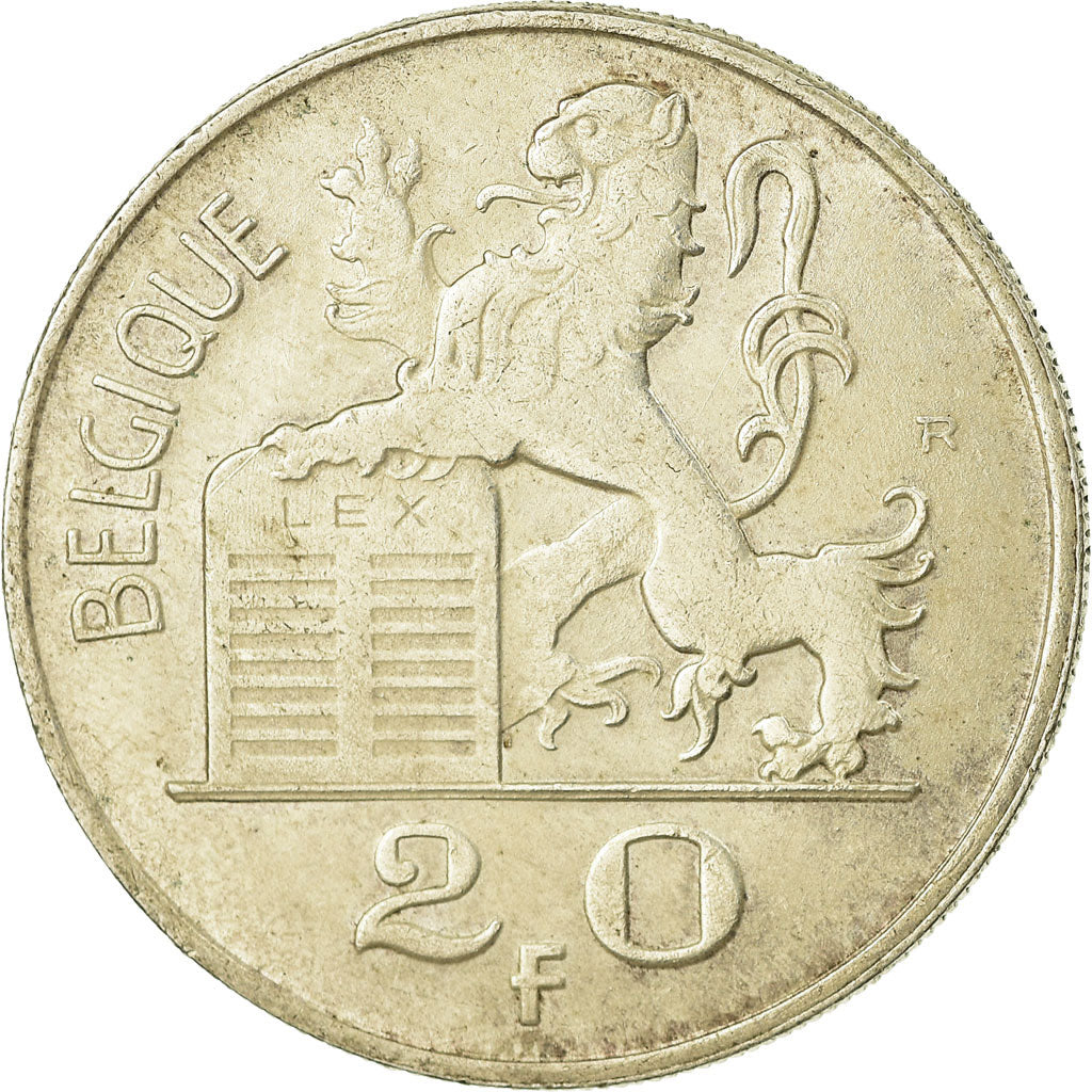 Coin, Belgium, 20 Francs, 20 Frank, 1950, EF(40-45), Silver, KM:140.1