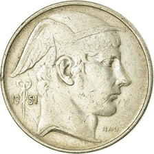 Coin, Belgium, 20 Francs, 20 Frank, 1951, EF(40-45), Silver, KM:141.1