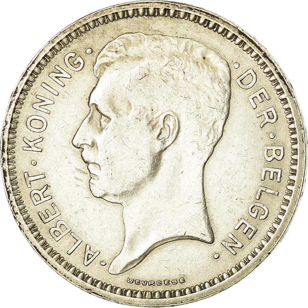 Coin, Belgium, 20 Francs, 20 Frank, 1934, EF(40-45), Silver, KM:104.1