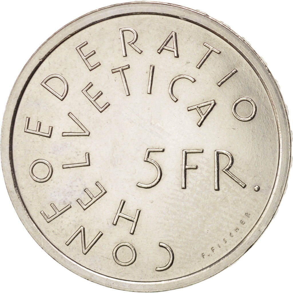 Münze, Schweiz, 5 Francs, 1975, UNZ, Copper-nickel, KM:53