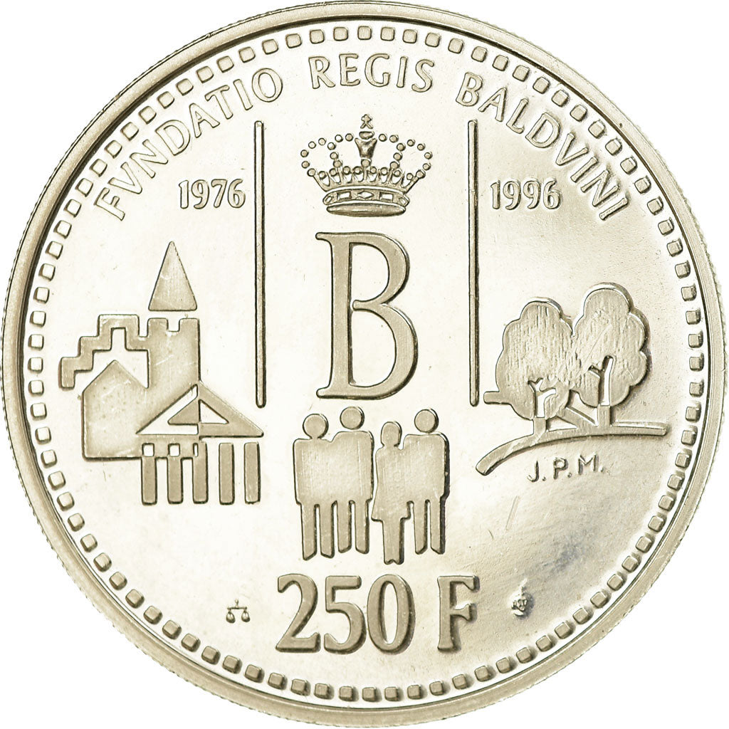 Coin, Belgium, 250 Francs, 250 Frank, 1996, AU(50-53), Silver, KM:202