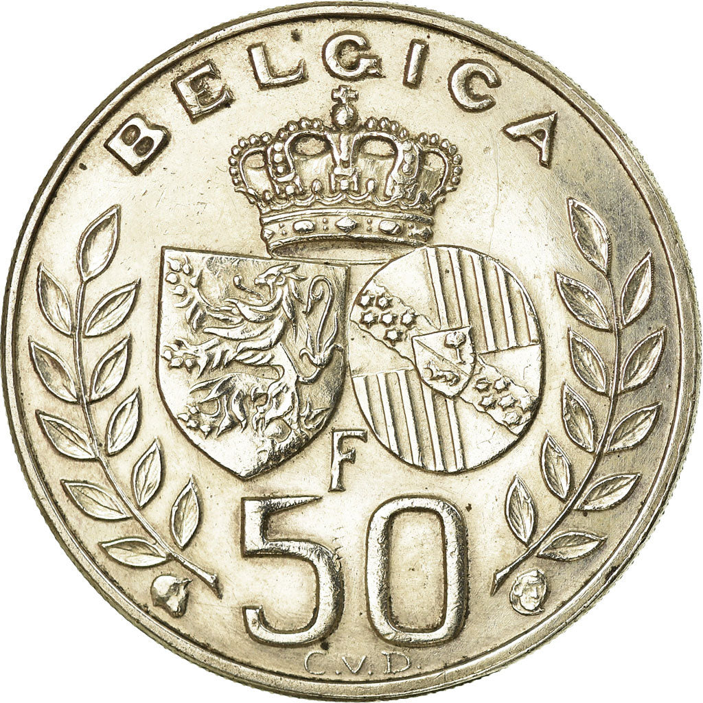 Moneta, Belgio, 50 Francs, 50 Frank, 1960, BB+, Argento, KM:152.1