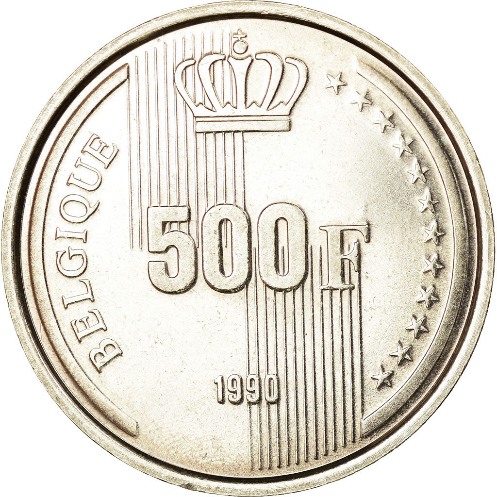 Coin, Belgium, 500 Francs, 500 Frank, 1990, AU(55-58), Silver, KM:179