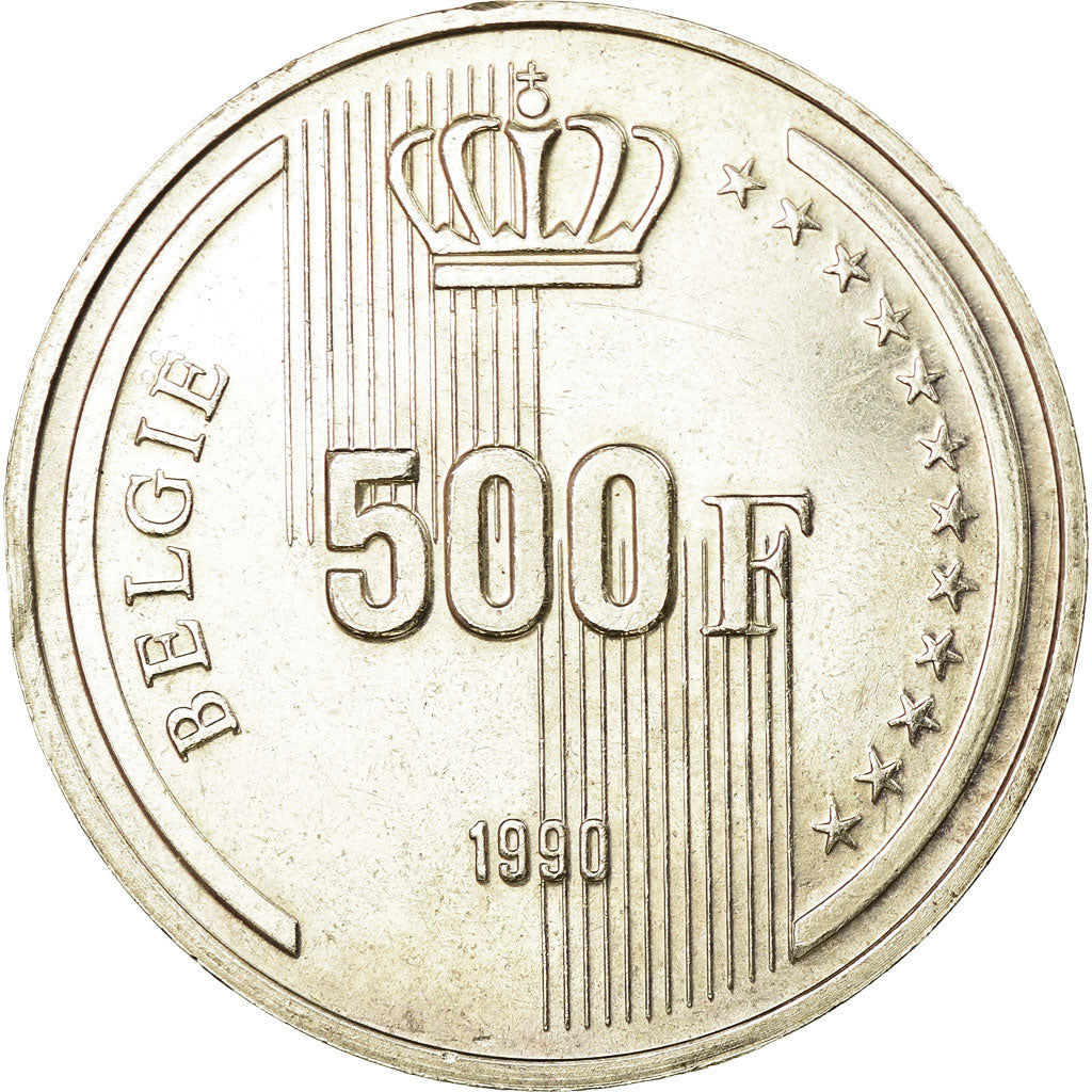 Coin, Belgium, 500 Francs, 500 Frank, 1990, AU(55-58), Silver, KM:178
