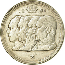 Coin, Belgium, 100 Francs, 100 Frank, 1951, EF(40-45), Silver, KM:139.1