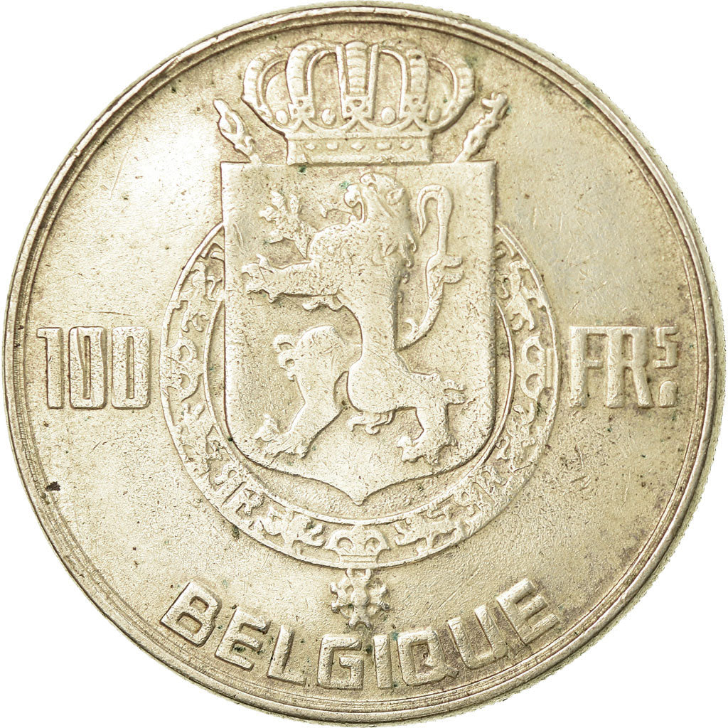 Coin, Belgium, 100 Francs, 100 Frank, 1950, EF(40-45), Silver, KM:138.1