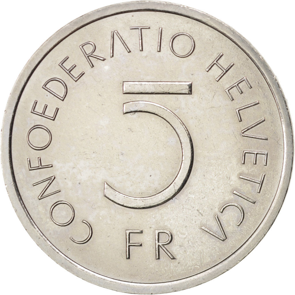 SWITZERLAND, 5 Francs, 1976, KM #54, MS(63), Copper-Nickel, 31.45, 13.21