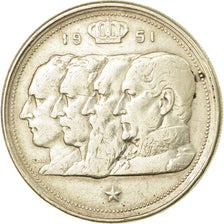 Coin, Belgium, 100 Francs, 100 Frank, 1951, EF(40-45), Silver, KM:139.1