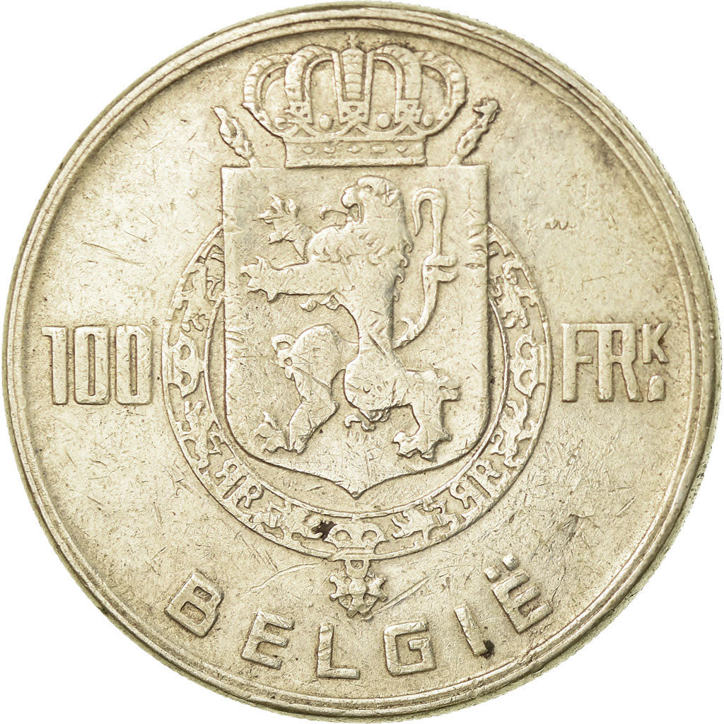 Coin, Belgium, 100 Francs, 100 Frank, 1951, EF(40-45), Silver, KM:139.1