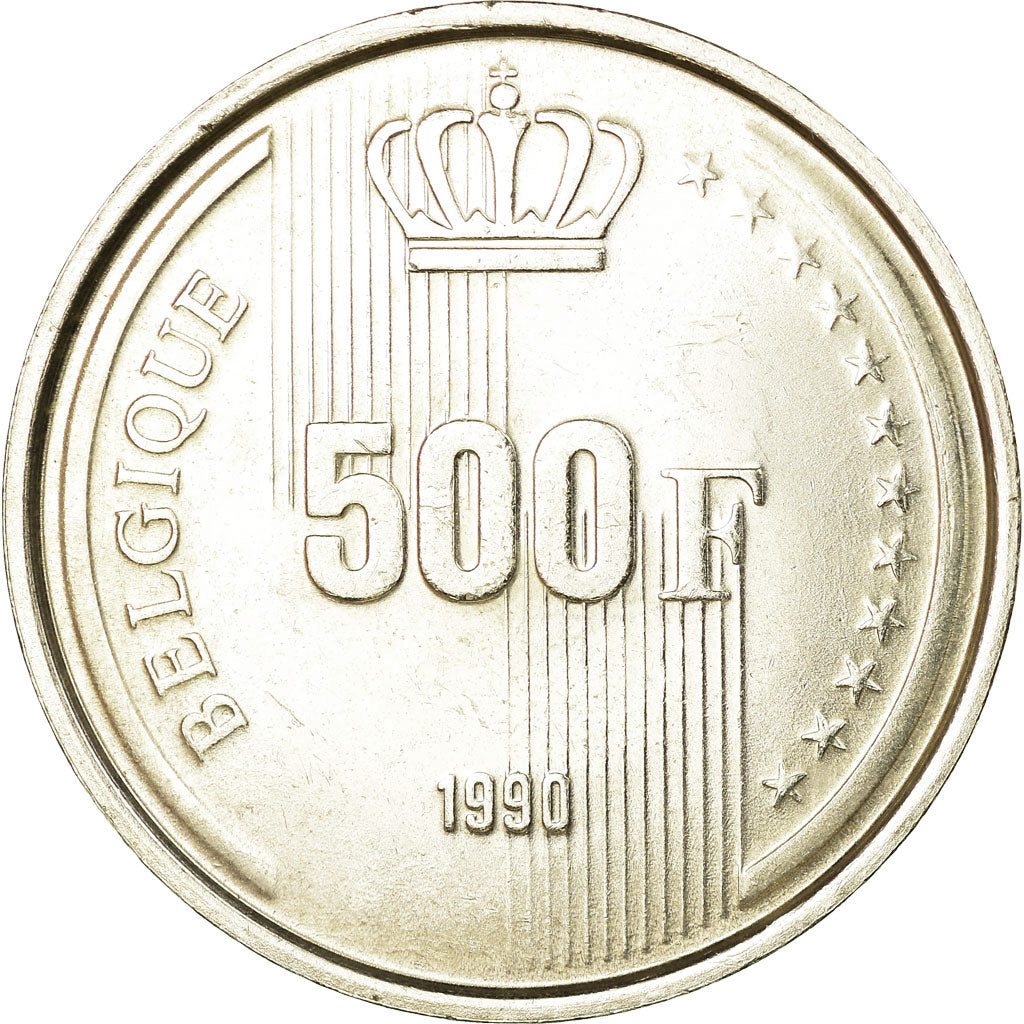 Coin, Belgium, 500 Francs, 500 Frank, 1990, AU(55-58), Silver, KM:179