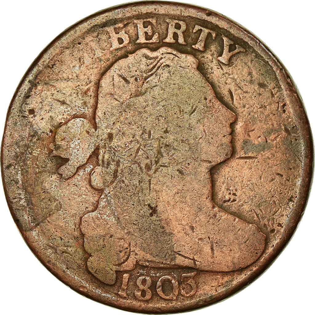 Coin, United States, Draped Bust Cent, Cent, 1803, Philadelphia, F(12-15)