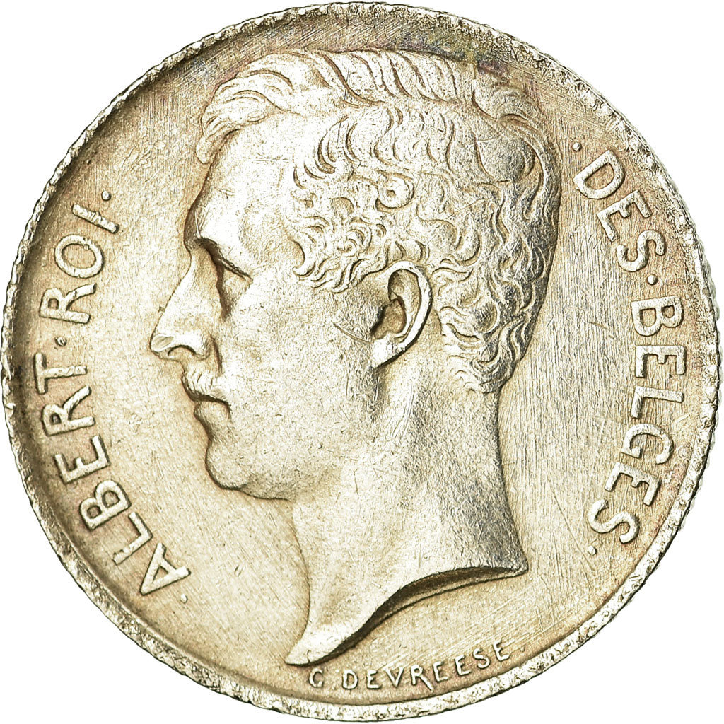 Coin, Belgium, 50 Centimes, 1914, AU(50-53), Silver, KM:70