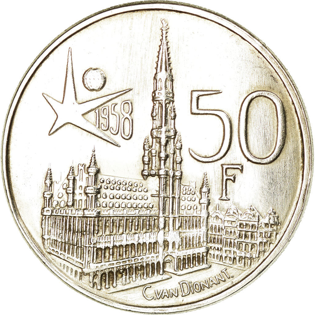 Monnaie, Belgique, 50 Francs, 50 Frank, 1958, TTB+, Argent, KM:150.1