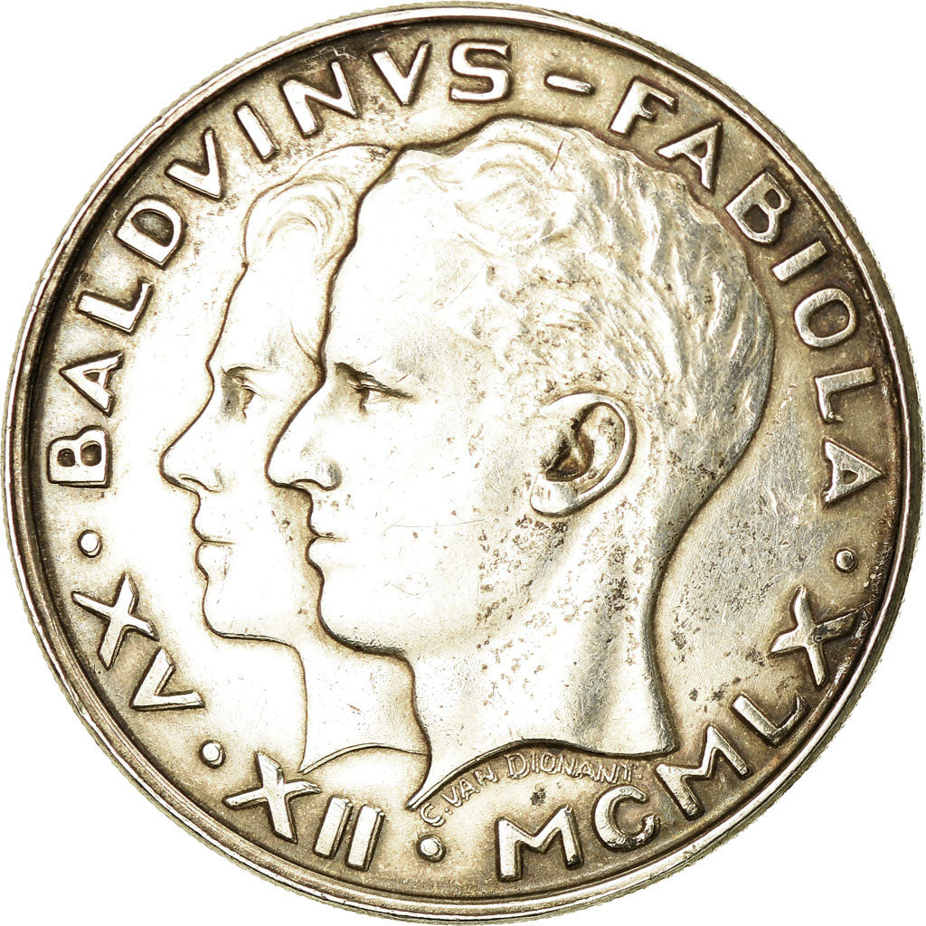 Moneta, Belgio, 50 Francs, 50 Frank, 1960, BB+, Argento, KM:152.1