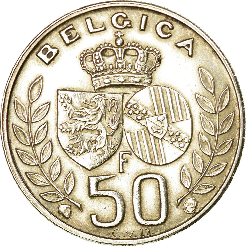 Moneta, Belgio, 50 Francs, 50 Frank, 1960, BB+, Argento, KM:152.1