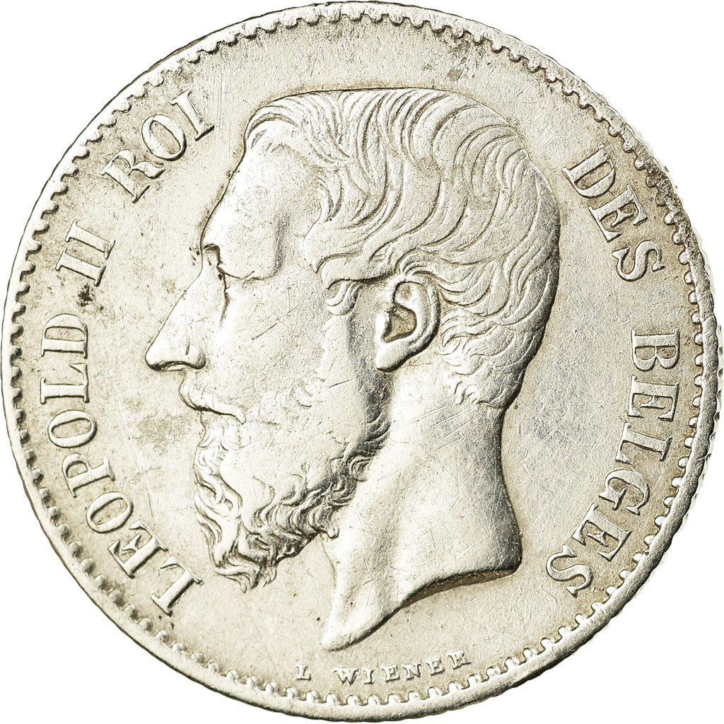 Coin, Belgium, Leopold II, Franc, 1866, VF(30-35), Silver, KM:28.1